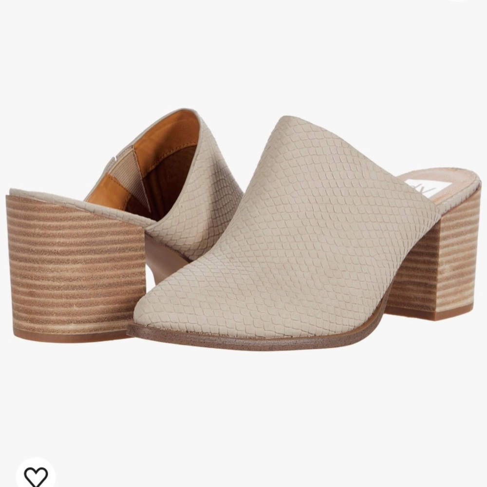 DV by Dolce Vita Beige Textured Mule Heels